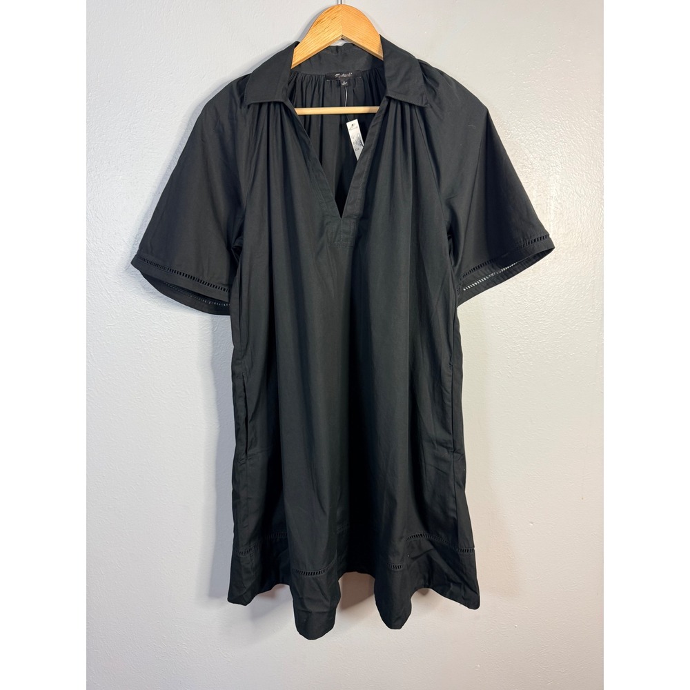 Madewell Black V-Neck Mini Dress - Picture 4 of 10
